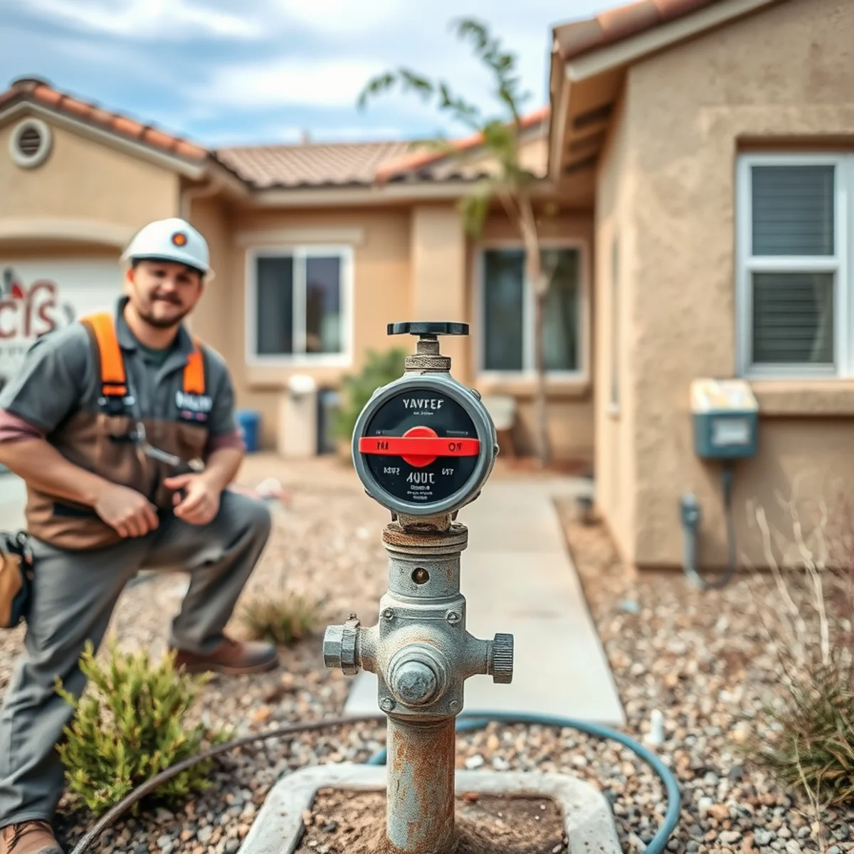 Main water shut-off valve near the meter of a Murrieta home