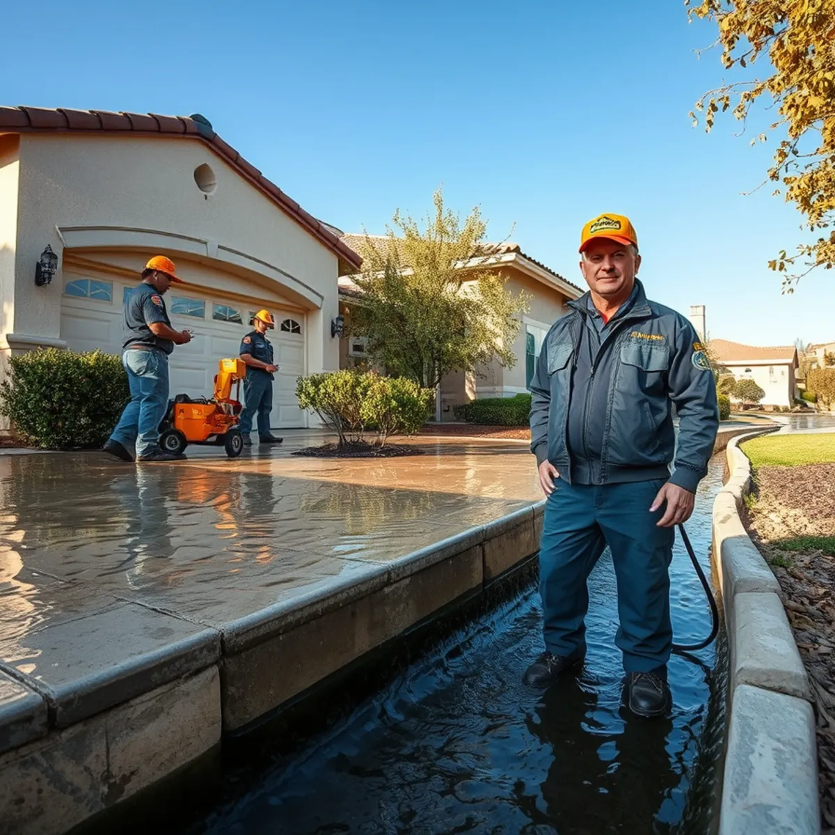 Floodwater entering a home near a Murrieta-area drainage channel
