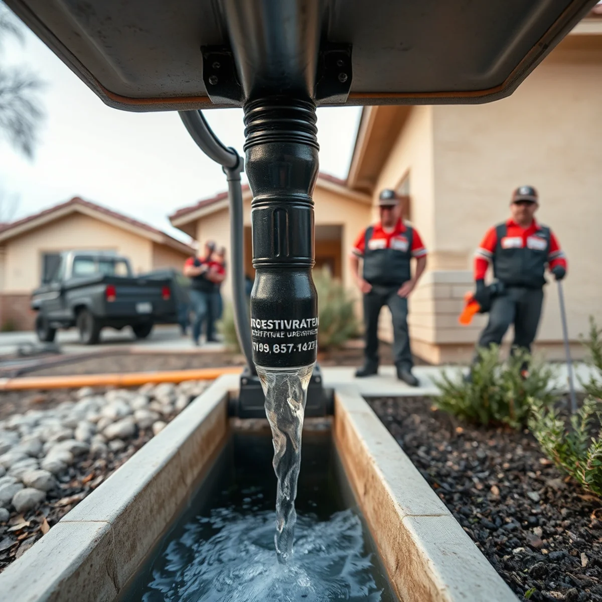 Downspout directing water away from the foundation of a Murrieta home