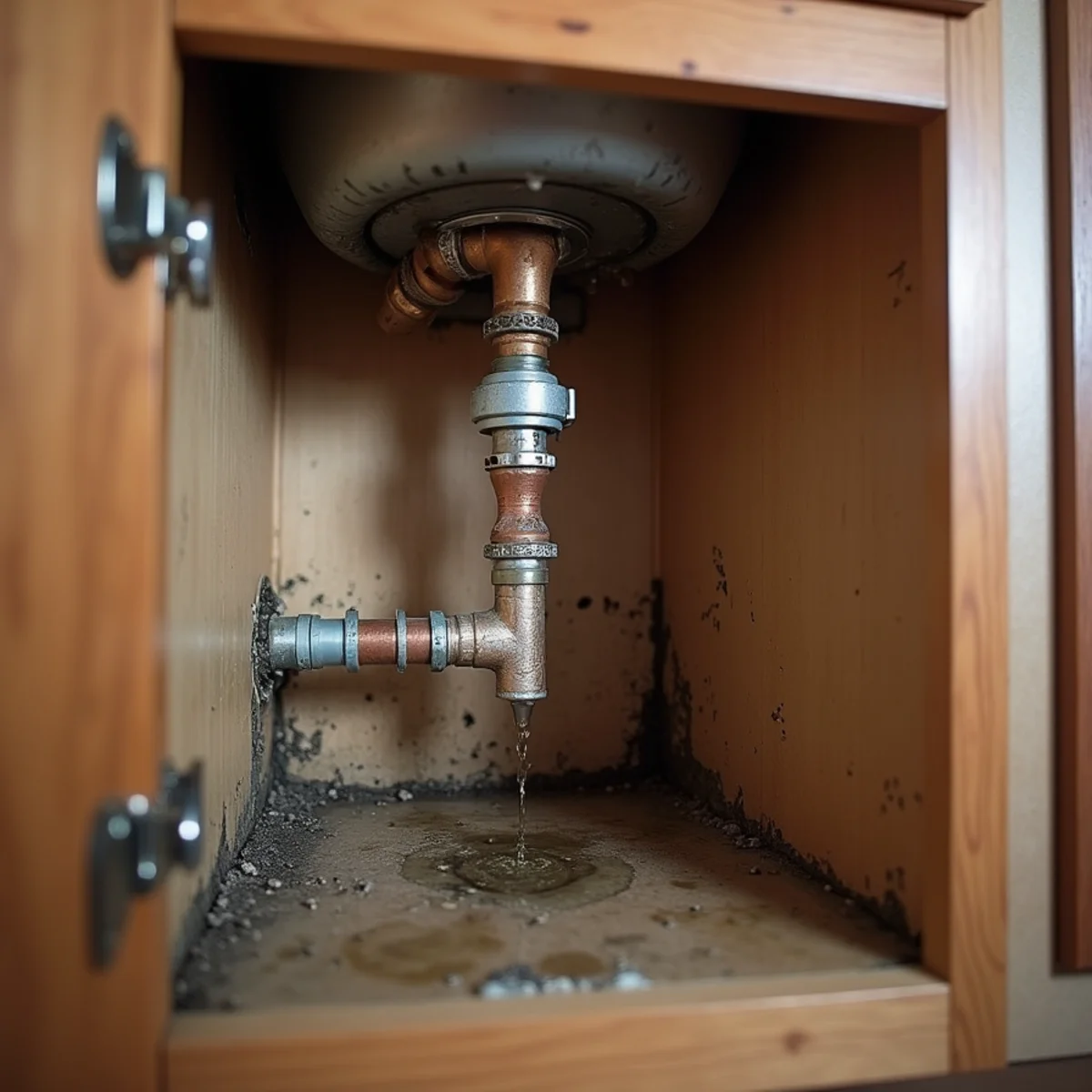 Burst Pipe Cleanup — a close look at the work during restoration in a Murrieta, CA home