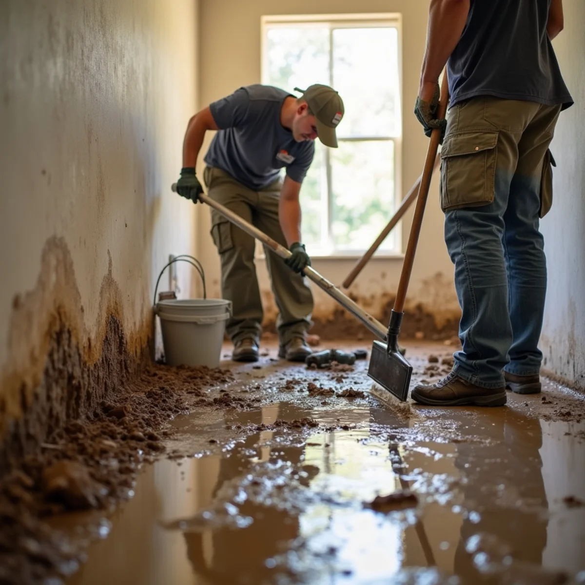 Flood Cleanup — a close look at the work during restoration in a Murrieta, CA home