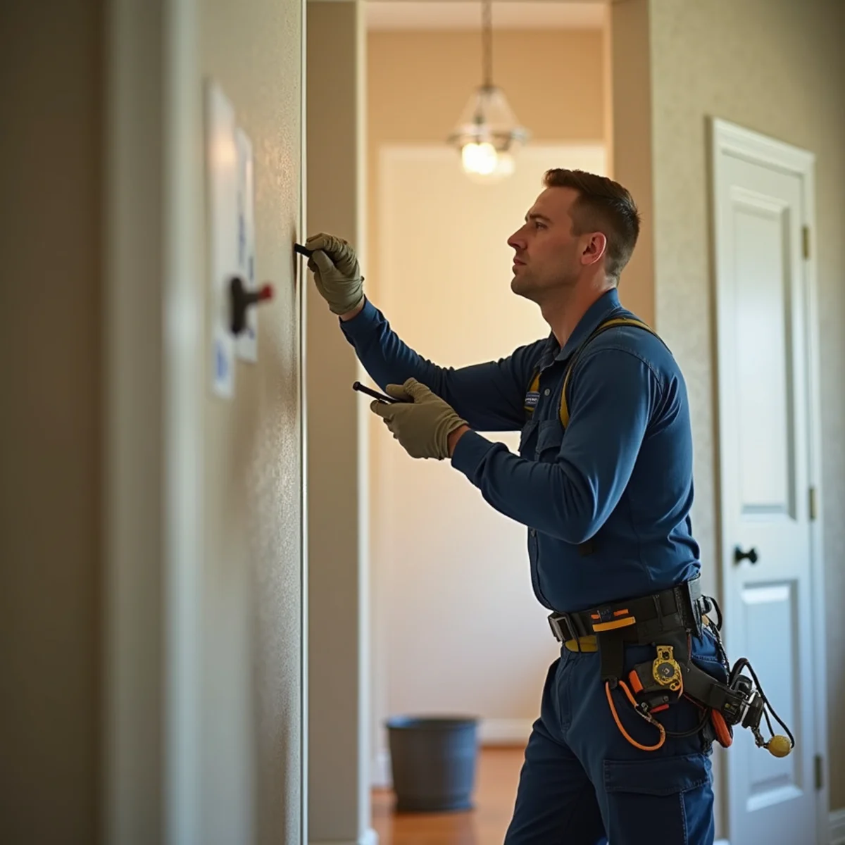Water damage restoration underway inside a home in Cal Oaks