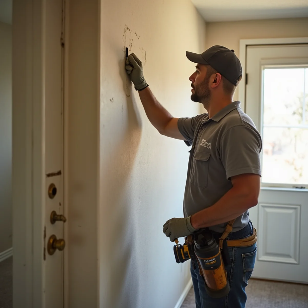 Water damage restoration underway inside a home in Copper Canyon
