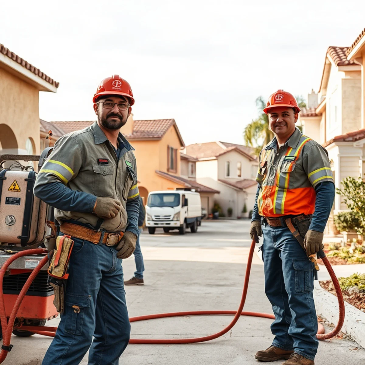 Water damage restoration crew arriving at a historic Old Town Murrieta house