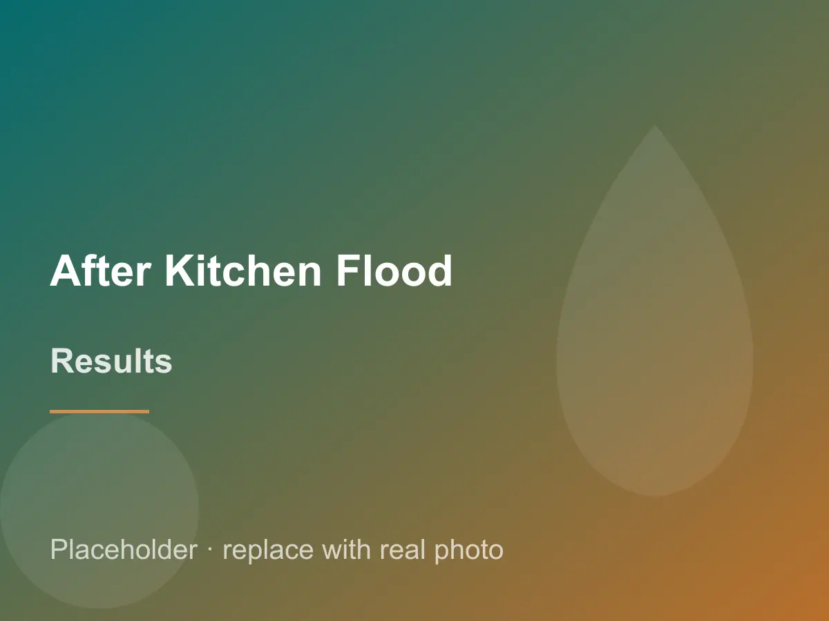 The same Murrieta kitchen dried and restored after water damage