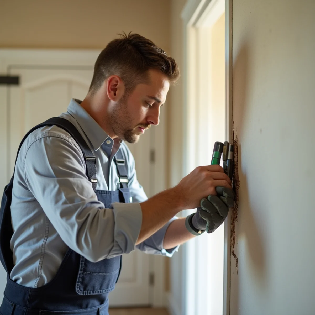 Water damage restoration underway inside a home in Encinitas