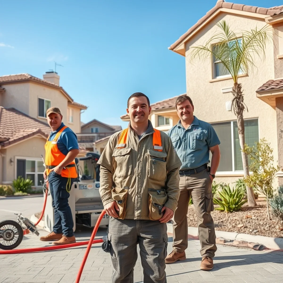 Water damage restoration technician extracting water from a Paloma del Sol, Temecula family home