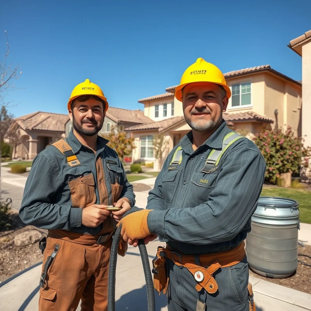Water damage restoration crew unloading equipment at a Temecula Wine Country vineyard estate