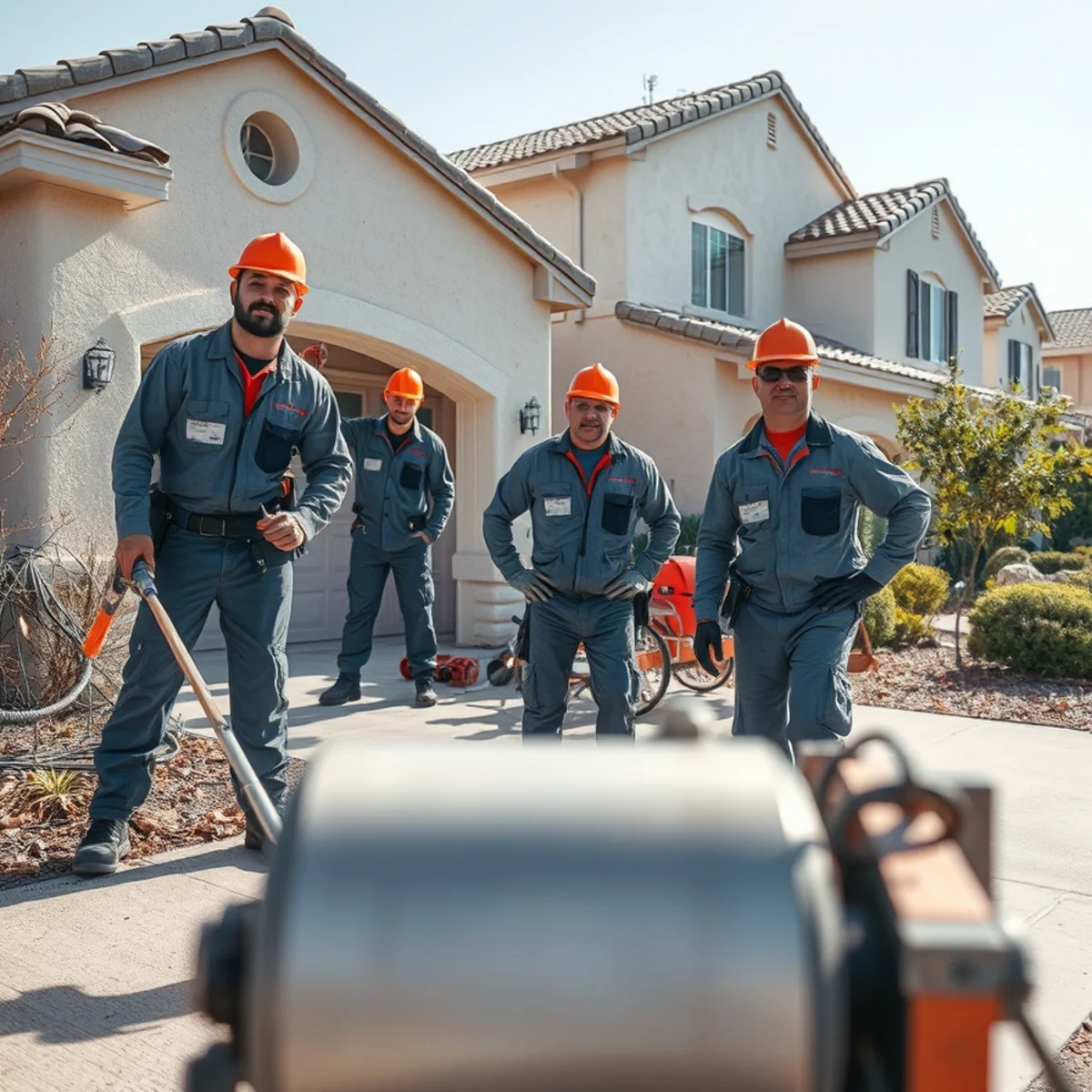 Technician using an extraction wand to pull water from a flooded Temecula home after water damage